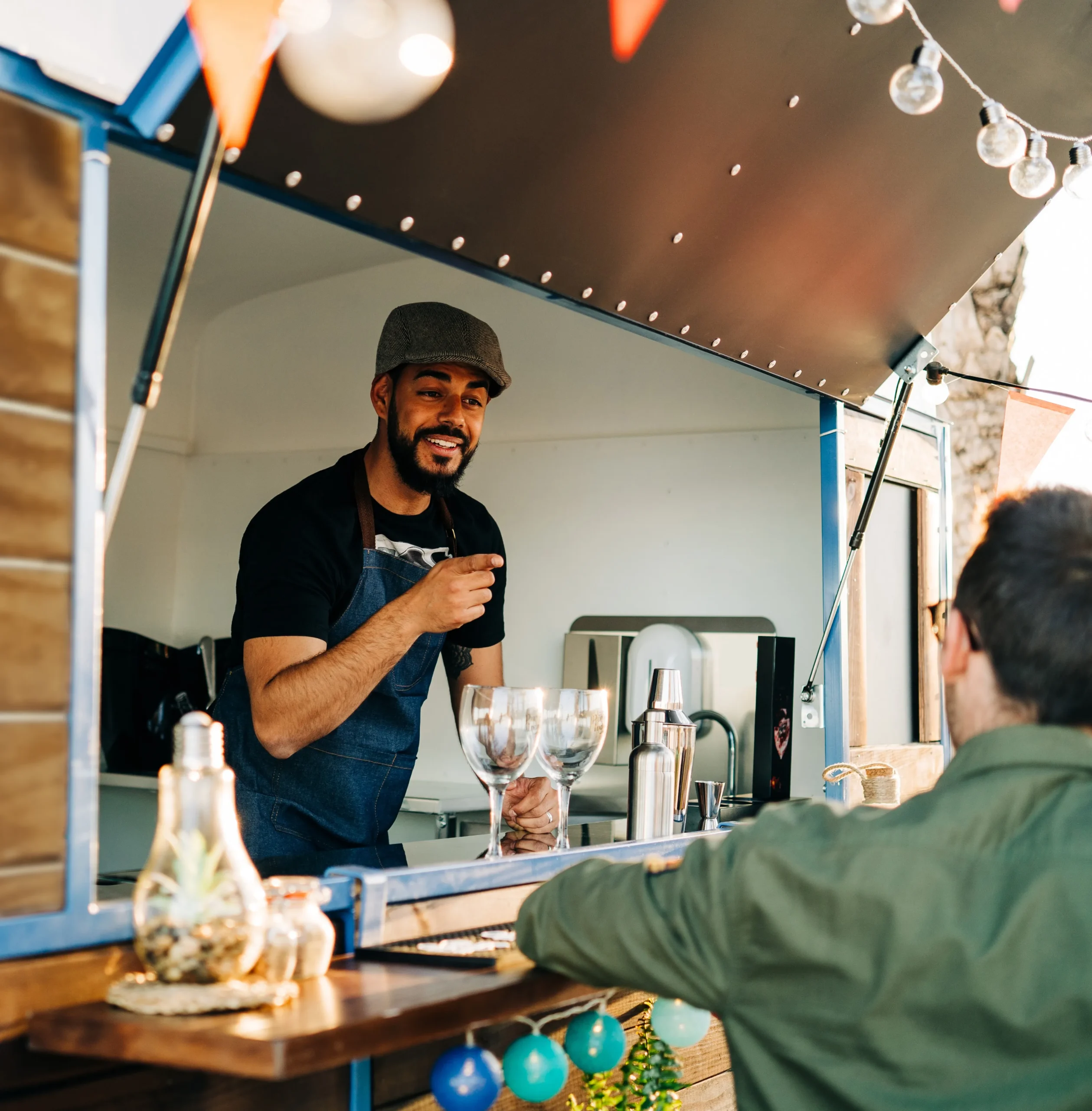 Man Serving Drinks